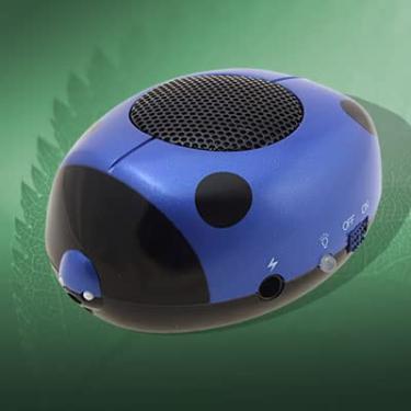 Imagem de Ruilogod Caixa de som portátil MP3 mini joaninha com bateria de lítio