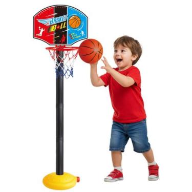Imagem de Presente Ideal Mini Tabela De Basquete Infantil 1,15m Desenvolve Coord