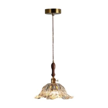 Imagem de ＡＷＨＡＯ Pingente Light Light Grept Decor de casa versátil elegante lustre de lâmpada para penduramento para o escritório de entrada do bar de bares, Brown S