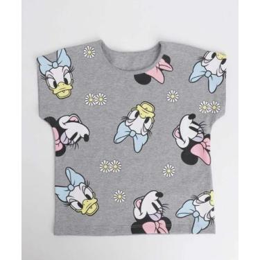 Imagem de Blusa Manga Curta Minnie E Margarida Disney Tam 4 a 10-37069, Cinza, 1