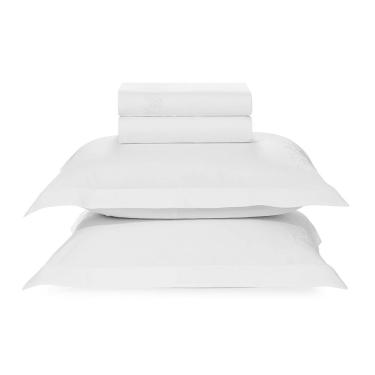 Imagem de Jogo de Cama Bordado Anastasia Branco 200 Fios Queen - Karsten