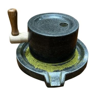 Imagem de Moinho de Pedra - Moinho Manual De Pedra De Grãos, De Pimenta Manual - Para Cozinha Doméstica Moer Café Farinha Pimenta Sal Nozes E Restaurante