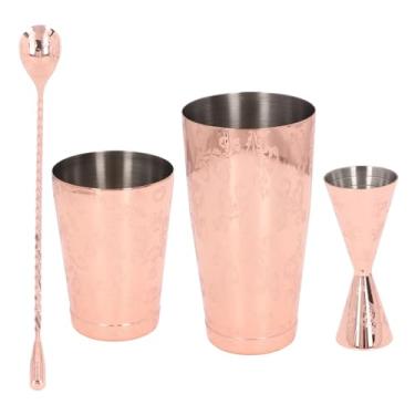 Imagem de Phefop Conjunto de Coqueteleira Boston, Conjunto de Ferramentas de Aço Inoxidável 304, Design de Impressão Vintage para Bares Domésticos e Amantes de Coquetéis (#14)