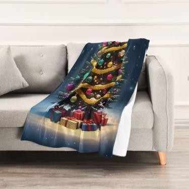 Imagem de Wassud Cobertores e mantas de Natal 152,4 x 228,6 cm, cobertor de árvore de Natal com neve para sofá, cadeira, decoração de casa
