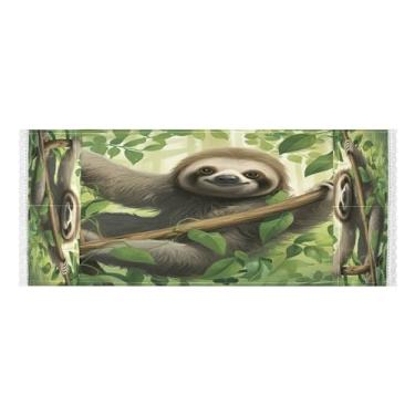 Imagem de Wassud Preguiça in Search Capas de lavadora e secadora, protetor de lavadora com sacos de armazenamento, capa de geladeira à prova de poeira com bolsos para lavanderia doméstica, cozinha, 120 x 55 cm