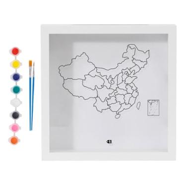 Imagem de Generic Caixa de recordações Shadow Box para ingressos, porta-retratos e vitrine com abertura superior para festas, Branco 29x29cm