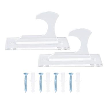 Imagem de Keenso Suporte de Parede de Espada Acrílica, Rack Resistente de Suporte de Espada para Exibição de Katana Wakizashi Tanto para Sala de Estar, Galeria de Escritório (Transparente)