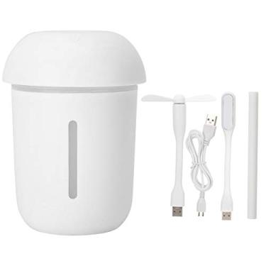 Imagem de CUOFYUNL 200ml Umidificador de ar Plugue USB Óleo Difusor Portátil Fabricante de névoa de cogumelo de íon negativo (umidificador de cogumelo branco)