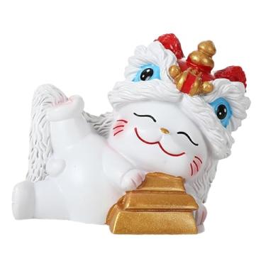 Imagem de Generic Miniatura de Gato da Sorte para Decoração de Painel de Carro, Enfeite de Mesa, Pequena Estátua para o Ano, Style B