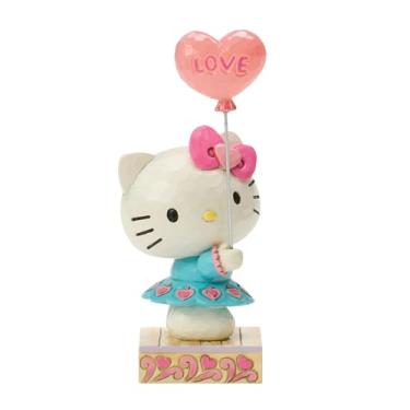 Imagem de Enesco Sanrio por Jim Shore Hello Kitty Holding a Heart Balloon Figurine, 12 cm, multicolorido