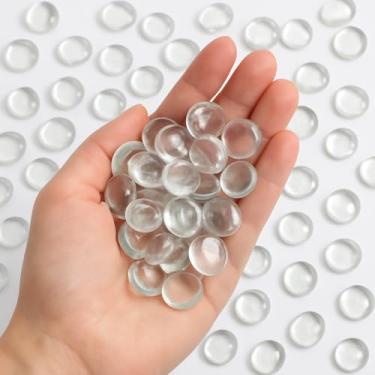 Imagem de Pedra Gema de Vidro Decorativa 250g Para Vasos, Arranjos, Aquários, Terrários, Festas e Artesanato - Brucaro Prime (Incolor)