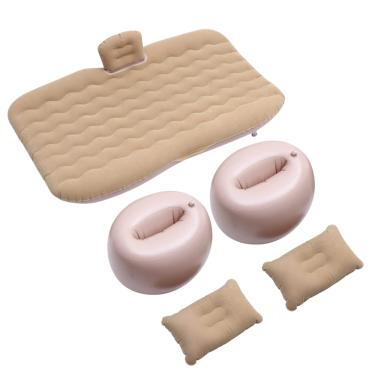 Imagem de Cama Inflável Colchão Carro Veicular Viagem Bege Resistente