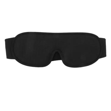 Imagem de Ainoli 3D Máscara de sono com bloqueio de luz, respirável, leve, espuma de memória, copo com contorno 3D, máscara para os olhos para quarto de dormir lateral (Preta)