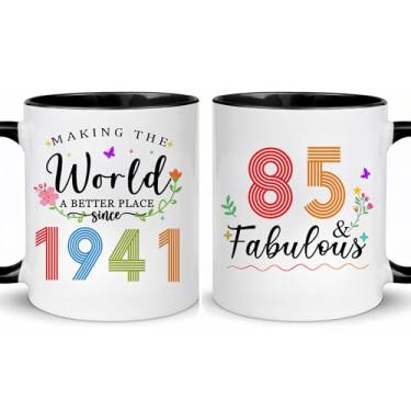 Imagem de Choinn 1941 Presentes de aniversário de 85 anos para mulheres e homens, presente de aniversário de 85 anos, caneca de café para mãe, pai, avó, vovô, ideias de presentes de aniversário de 85 anos, Dia
