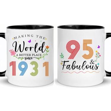 Imagem de Choinn 1931 Presentes de aniversário de 95 anos para mulheres e homens, presente de aniversário de 95 anos, caneca de café para mãe, pai, avó, vovô, ideias de presentes de aniversário de 95 anos, Dia
