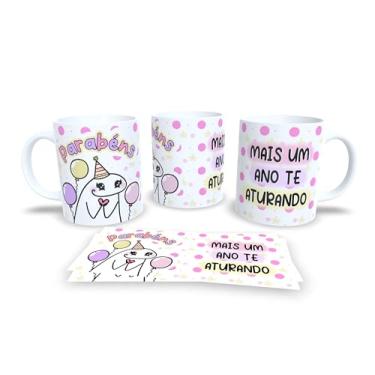 Imagem de Caneca Cerâmica Branca, 325ml, Design Religioso Católico, Cilíndrica com Ilustração de Terço em Tons Pastéis, Reutilizável para Bebidas Quentes, Material Brilhante, Lava-louças (17200)