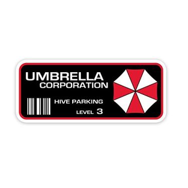 Imagem de StickyChimp Resident Evil Umbrella Corp. Adesivo de decalque de vinil para estacionamento, 5 x 13 cm