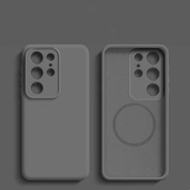 Imagem de Capa magnética de silicone líquido com carregamento sem fio para Samsung Galaxy S22 S23 S24 S25 Ultra Plus (para Galaxy S25 Ultra/Tanhui)