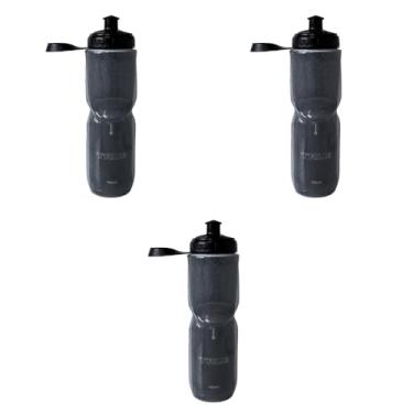 Imagem de TRUE Garrafa Térmica para Ciclismo, Caramanhola 700ml, Disponível em Rosa, Transparente e Preto, com Tampa Flip-Top (3, Preto)