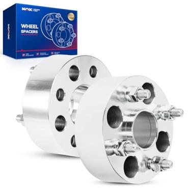 Imagem de KAX Espaçadores de roda de 4 x 100 a 4 x 100, espaçadores de roda centralizados de cubo de 54,1 mm com pinos M12 x 1,5 furo de cubo de 54,1 mm, adequado para Accent, Yaris, Corolla, Rio, Escort, Prius
