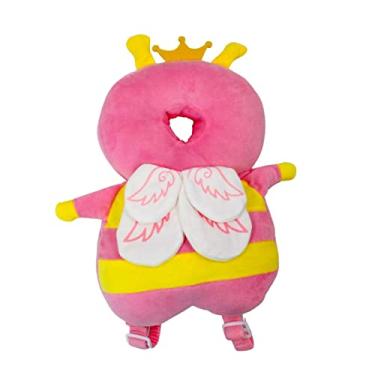 Imagem de Almofada Mochila Proteção Cabeça Anti Queda Costas Bebe Cor:Rosa