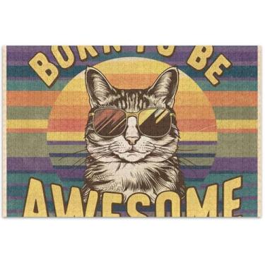 Imagem de Quebra-cabeça incrível de gato fofo de 1000 peças para adultos elefante branco quebra-cabeças difíceis brinquedo familiar obra de arte, 75 x 40 cm