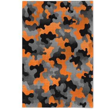 Imagem de Quebra-cabeças para adultos 500 peças camuflagem abstrata preto laranja amigos família presentes jogos família quebra-cabeças divertidos paisagem estética arte floral, 500 peças, 52 cm x 37,8 cm