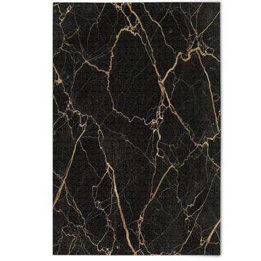 Imagem de Quebra-cabeça 1000 peças adultos impressão animal arte decoração clássica mármore preto veia dourada criativo colorido amantes de elefantes brancos, presentes, 1000 peças, 75 x 50 cm