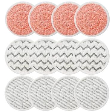 Imagem de BIHARNT Pacote com 12 almofadas de substituição para esfregão a vapor 2124 compatíveis com limpador de esfregão giratório de piso rígido Bissell Spin-Wave 20393,20399,23157,23159