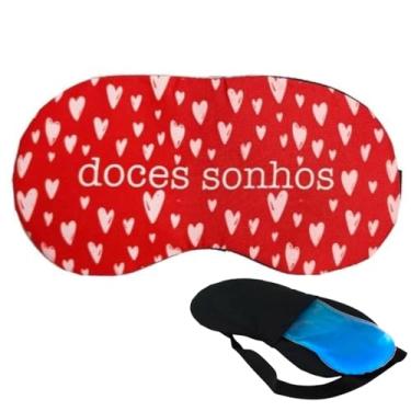 Imagem de Máscara Tapa Olhos para Dormir Descanso Com Gel, Premium, Quente e Fria, 20x10,5 Cm, Felix Magazine (Doces Sonhos)