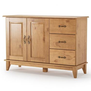 Imagem de Buffet Para Sala de Jantar 120cm Madeira Maciça Lira M06 Carvalho Fosco - Lyam Decor