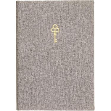 Imagem de WORLD TRAVELER Caderno de registro do Password Keeper com páginas com abas alfabetizadas. Acompanhe senhas, nomes de usuário e licenças com este livro discreto e de bolso, capa dura, 14 x 10 cm