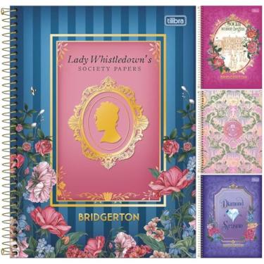 Imagem de Kit C/ 4 Caderno Bridgerton Universitário Espiral TILIBRA - 10M 160 Folhas