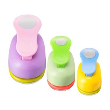Imagem de Colaxi Conjunto de 3 furadores de papel circulares, portáteis e compactos, ideais para cartões de aniversário e scrapbooking, 8 Mm 16 Mm 25 Mm