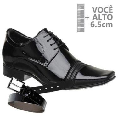 Imagem de Sapato Com Salto Interno Preto Jota Pe + Cinto 15249-Masculino