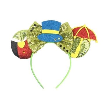 Imagem de Tiara De Glitter Minnie Mouse Para Meninas Com Laço De Lantejoulas Ace