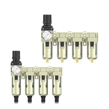 Imagem de 1 peça CWFFF Filtro de ar quádruplo de alta precisão Compressor de ar de precisão Gás de processamento de ar 1/4 3/8 1/2 3/4 separador de água (CWFFF4-06, drenagem manual)
