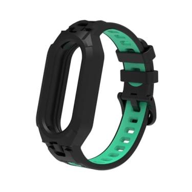Imagem de Clouism Pulseira de silicone TPU macio para Xiaomi MiBand 8, pulseira para MiBand 8 NFC, borracha Correa, kit de acessórios de substituição, One Size, Ágata