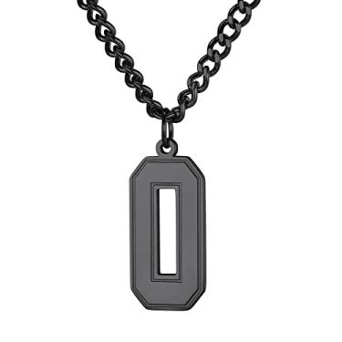 Imagem de GoldChic Colar com Número de Joias para Homens e Mulheres, Colares de Beisebol Juvenil Personalizados com Números para Meninos, Corrente de Número de Jérsei Personalizada Fãs de Esportes Pingente Futebol Futebol Basquete para Meninas, 56+5cm(22+2''), Banhado a ródio preto, Sem Pedra Preciosa