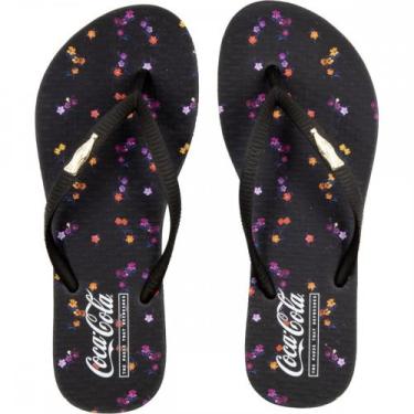 Imagem de Chinelo Coca Cola Cc4747 Feminino - Coca-Cola Shoes, Preto, 38