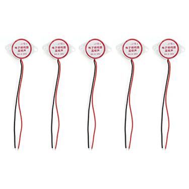 Imagem de 5 unidades de campainha de alarme bipe contínuo Piezo ativo sirene de sinal de alto decibel 95dB DC3 24V para equipamentos de segurança industrial Material ABS preto ou branco (Branca)