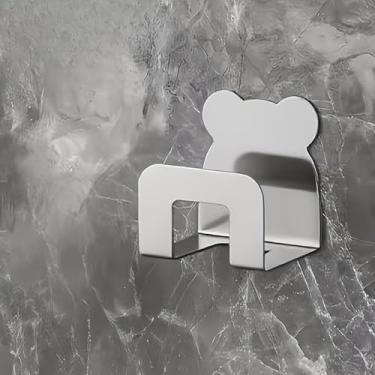 Imagem de Organizador de cozinha de aço inoxidável | Rack de esponja e pano, ganchos para tampa de panela, escorredor pegajoso de parede (preto)