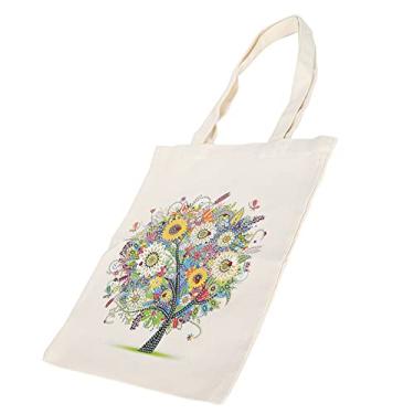 Imagem de Alomejor Bolsa de Artesanato, Bolsa de Pintura Diamante Diy, de Pano Artesanal Com Strass Requintado, Bandeja de Caneta Pontilhadora, Ferramentas de Argila (Pano+resina 2)