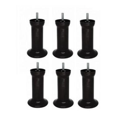 Imagem de Kit 6 Pés Para Cama Box Baú Varian Plástico Forte Resistente - Zoe & C