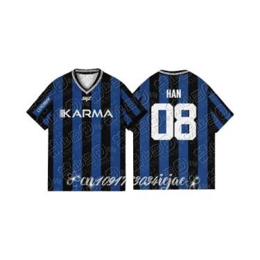 Imagem de Camiseta Masculina Oversize Kpop Stay Karma Álbum Fãs Felix Bangchan H