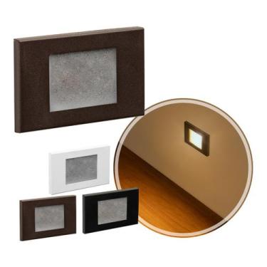 Imagem de 3X Balizador Embutir Parede Escada Caixa 4x2 MARROM ST1314 - Starlumen