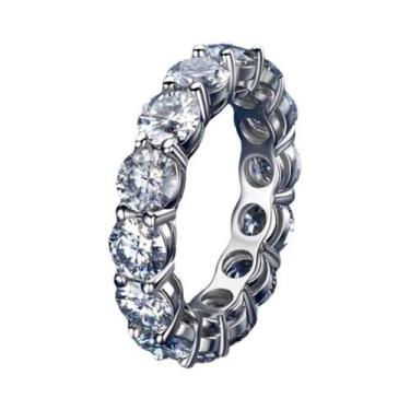 Imagem de Anel De Moissanite D Cor 5mm 3mm Para Mulheres Em Prata Esterlina 925 