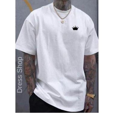 Imagem de Camiseta Masculina Coroa Camisa 100 algodão malha 30.1 Blusa Street Wa