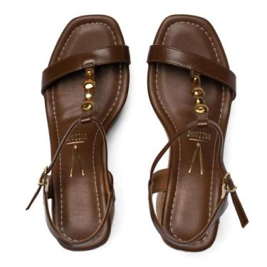 Imagem de Sandália Feminina Vizzano Salto Médio Meia Pata Capuccino, Cappuccino,