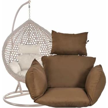 Imagem de Almofada para cadeira suspensa em formato de ovo, almofada lavável para rede de jardim em formato de ovo (somente a almofada)